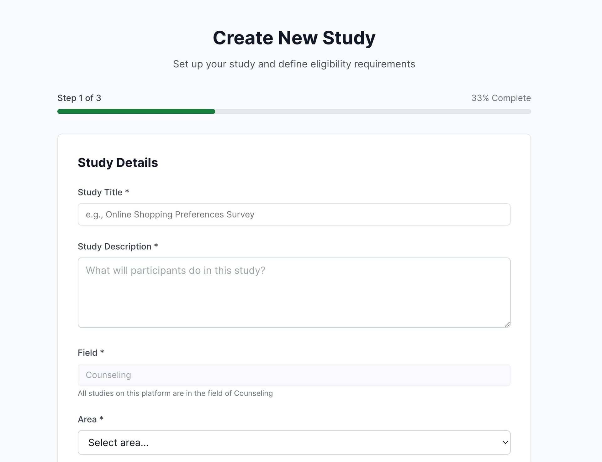 Study details form part 1