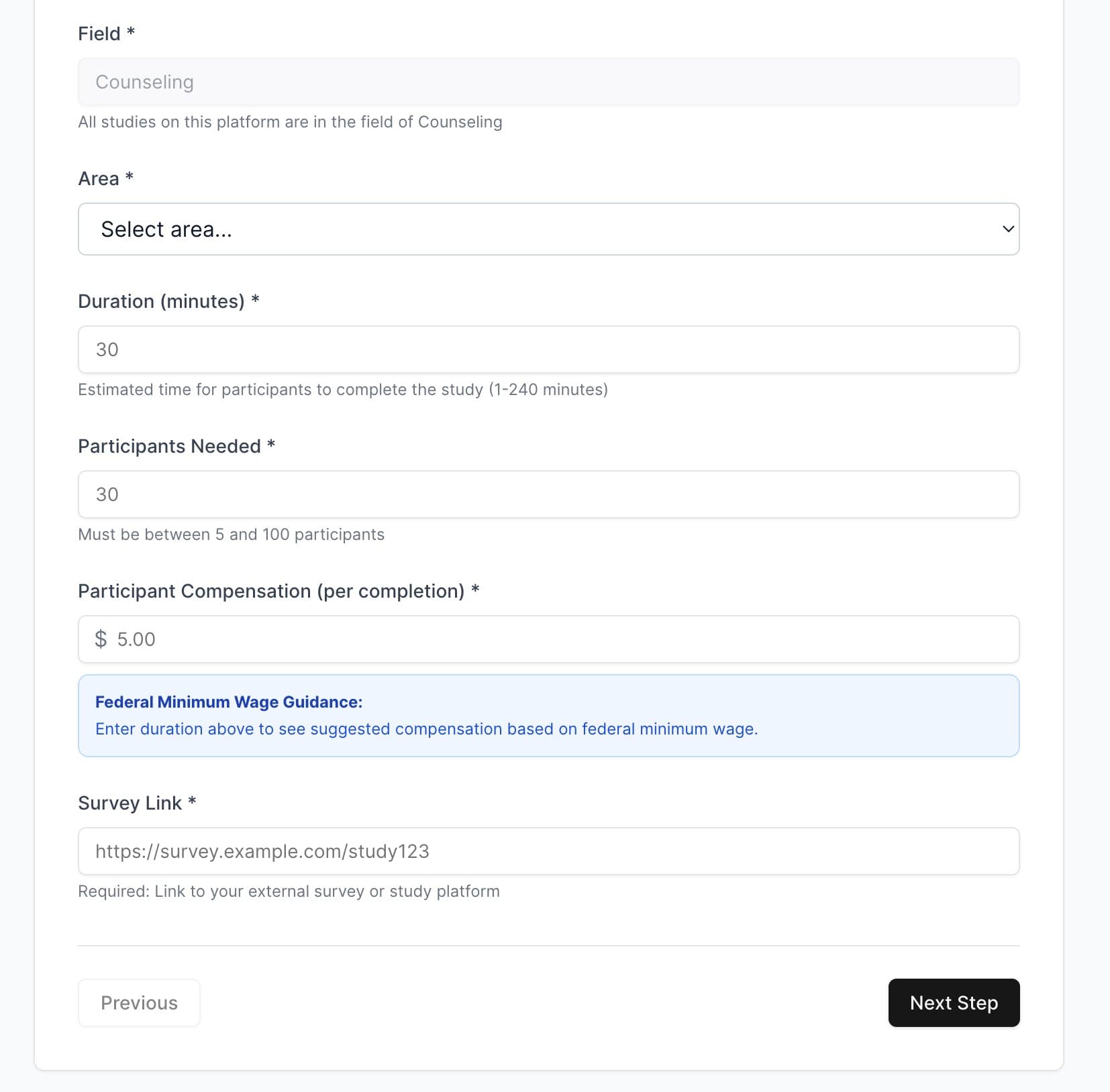 Study details form part 2