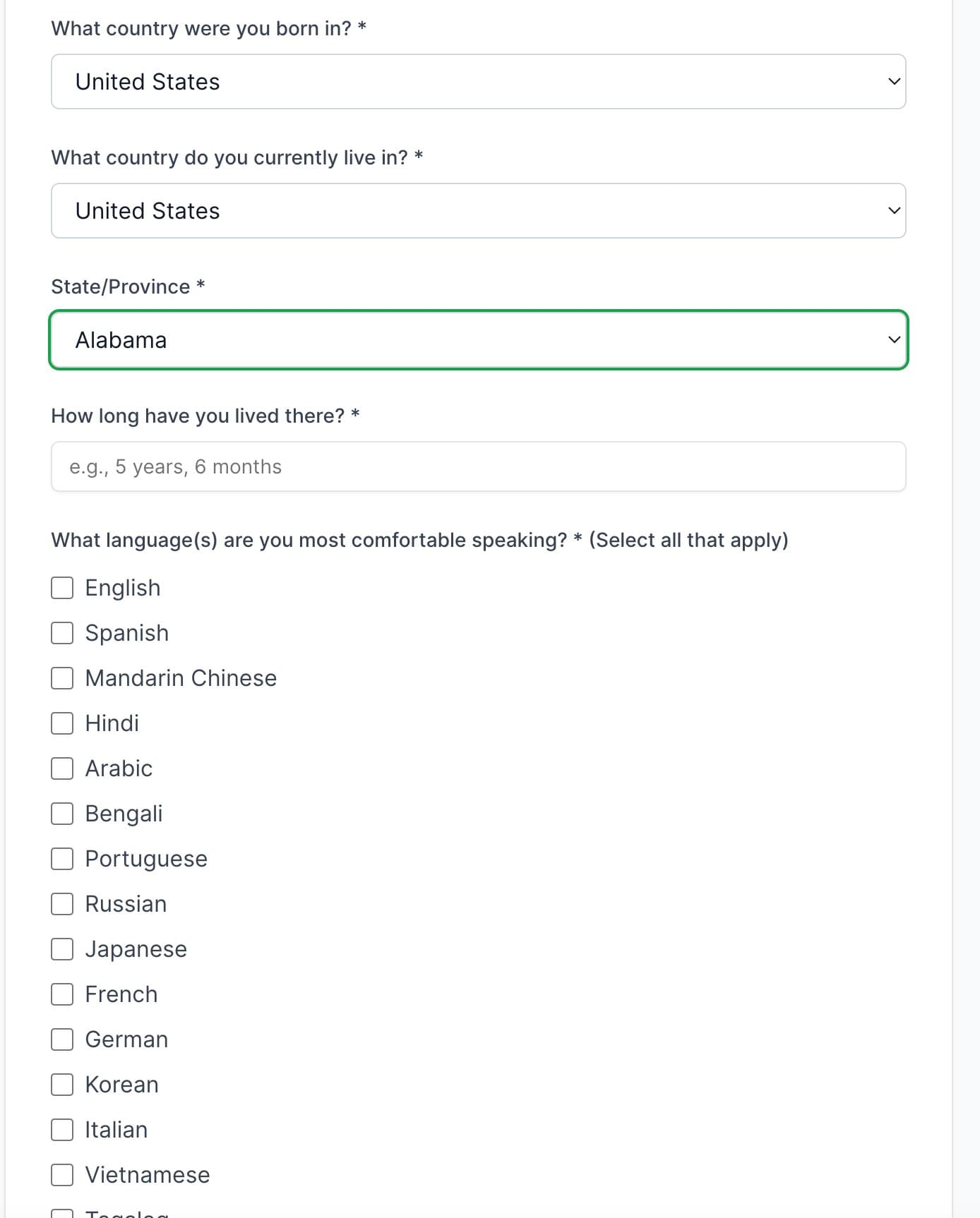 Demographics step 2b